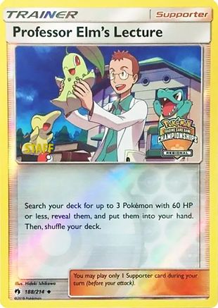 Professor Elm's Lecture - 188/214 (Regional Championships) [Staff] - League & Championship Cards Reverse Holofoil