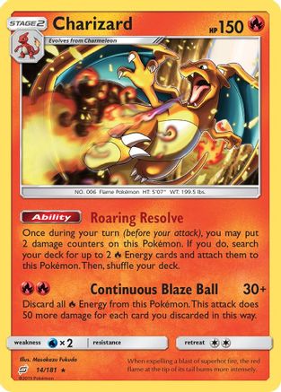 Charizard 14/181 - SM  Team Up Reverse Holofoil