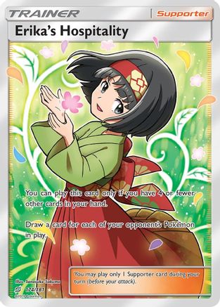 Erika's Hospitality (Full Art)/181 - SM  Team Up Holofoil
