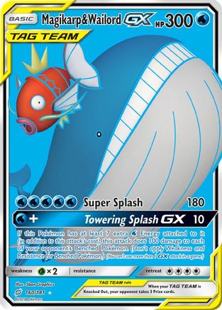 Magikarp & Wailord GX (Full Art)/181 - SM  Team Up Holofoil