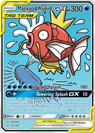Magikarp & Wailord GX (Alternate Full Art)/181 - SM  Team Up Holofoil
