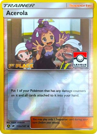 Acerola - 112a/147 (League Challenge) [1st Place]/147 - League & Championship Cards Reverse Holofoil