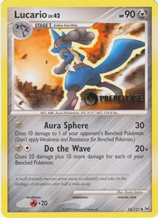 Lucario - 53/127 (Prerelease) - Diamond and Pearl Promos