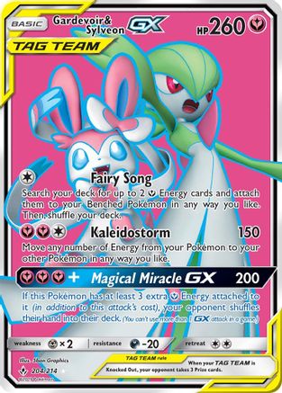 Gardevoir & Sylveon GX (204) (Full Art)/214 - SM  Unbroken Bonds Holofoil