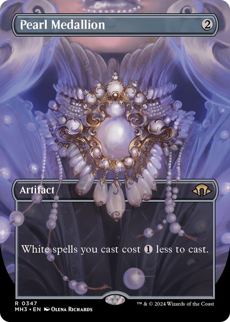 Pearl Medallion (Borderless) (MH3-347) - Modern Horizons 3 (Borderless) Foil