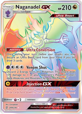 Naganadel GX (Secret)/236 - SM  Unified Minds Holofoil