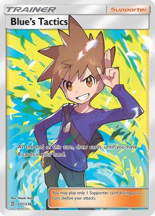 Blue's Tactics (Full Art)/236 - SM  Unified Minds Holofoil