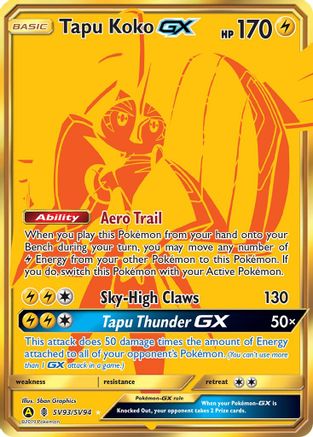 Tapu Koko GX/94 - Hidden Fates Shiny Vault Holofoil