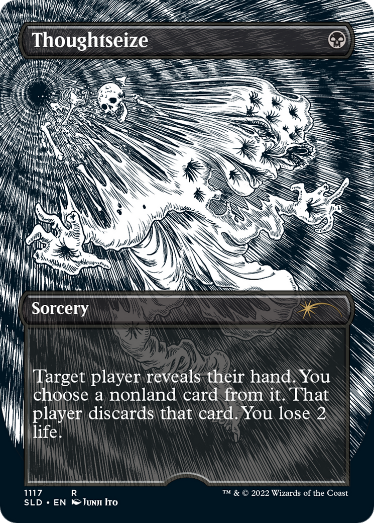 Thoughtseize (Borderless) (SLD-1117) - Secret Lair Drop (Borderless)