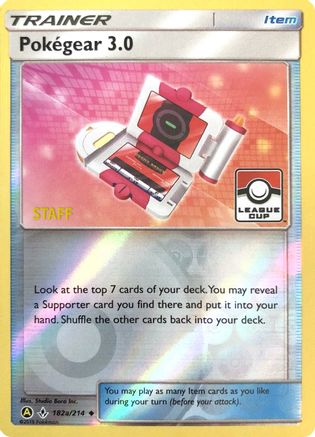 Pokegear 3.0 - 182a/214 (League Cup) [Staff] - League & Championship Cards Reverse Holofoil