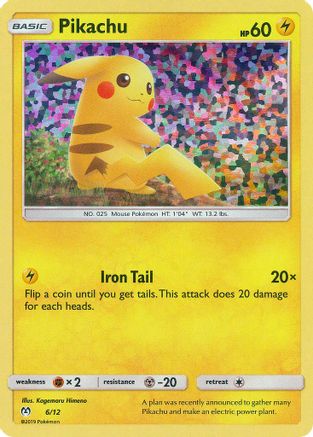 Pikachu - 6/12/12 - McDonalds Promos 2019 Holofoil