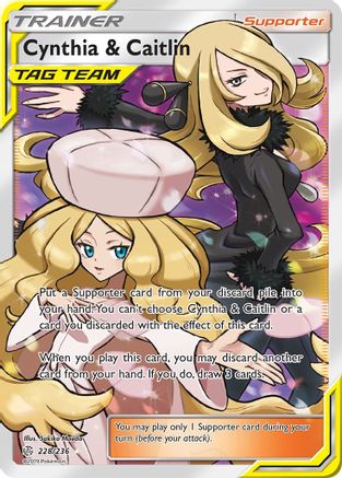 Cynthia & Caitlin (Full Art)/236 - SM  Cosmic Eclipse Holofoil