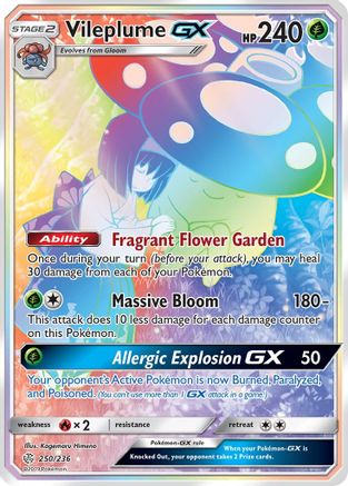 Vileplume GX (Secret)/236 - SM  Cosmic Eclipse Holofoil
