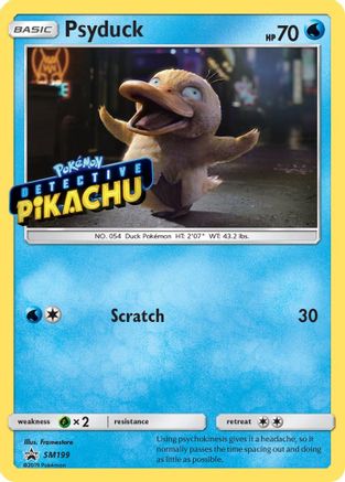 Psyduck - SM199 (Detective Pikachu Stamped) - SM Promos Holofoil