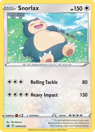 Snorlax - SWSH032/307 - SWSH Sword & Shield Promo Cards Holofoil
