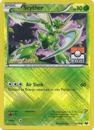Scyther - 4/108 (Pokemon League) [4th Place] - League & Championship Cards Reverse Holofoil