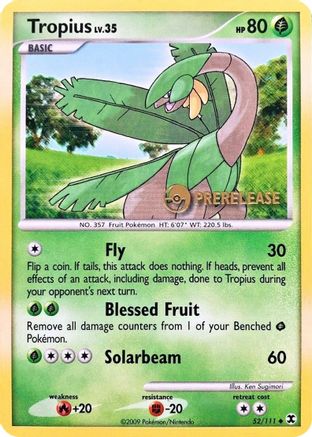 Tropius - 52/111 (Prerelease) - Nintendo Promos