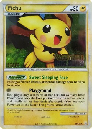 Pichu - 28/123 (Prerelease) [Staff] - Nintendo Promos Holofoil