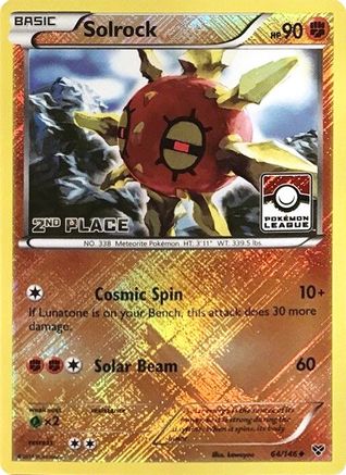 Solrock - 64/146 (Pokemon League) [2nd Place] - League & Championship Cards Reverse Holofoil