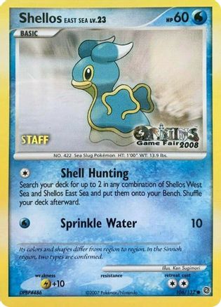 Shellos East Sea - 106/132 (Origins Game Fair 2008) [Staff] - Nintendo Promos