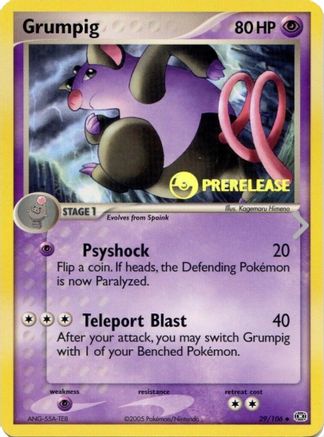 Grumpig - 29/106 (Prerelease) - Nintendo Promos