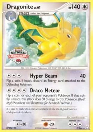 Dragonite - 2/146 (National Championships) - League & Championship Cards