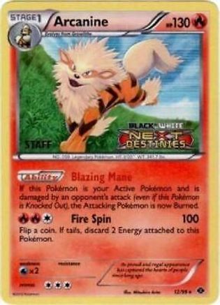 Arcanine - 12/99 (Prerelease) [Staff] - Black and White Promos Holofoil