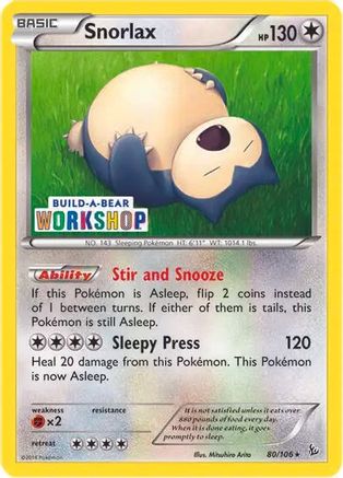Snorlax - 80/106 (Build-a-Bear Workshop Exclusive) 80 - Miscellaneous Cards & Products