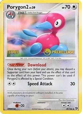 Porygon2 - 49/106 (Prerelease) [Staff] - Diamond and Pearl Promos