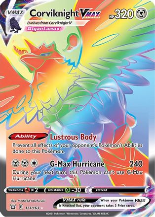 Corviknight VMAX (Secret) 171/163 - SWSH05 Battle Styles Holofoil