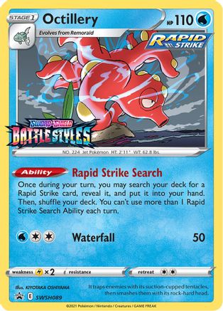 Octillery - SWSH089 (Prerelease)/307 - SWSH Sword & Shield Promo Cards Holofoil