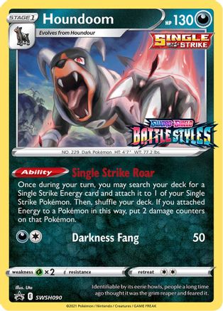 Houndoom - SWSH090 (Prerelease)/307 - SWSH Sword & Shield Promo Cards Holofoil