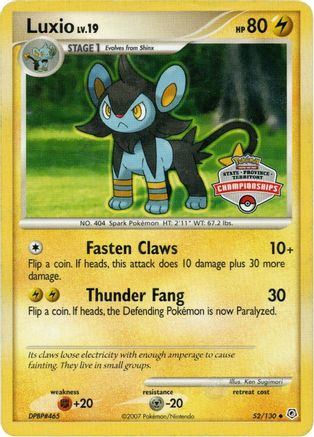 Luxio - 52/130 (State Championship Promo) - League & Championship Cards