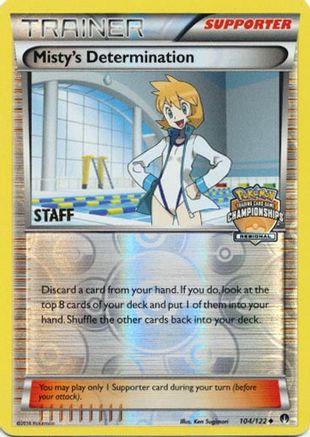 Misty's Determination - 104/122 (Regional Championships) [Staff] - League & Championship Cards Reverse Holofoil