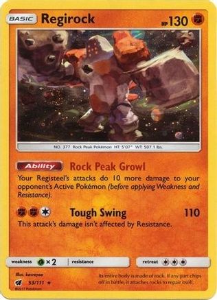 Regirock - 53/111 (Cosmos Holo) - SM Promos Holofoil