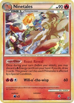 Ninetales - 7/123 (Cracked Ice) - Blister Exclusives Holofoil