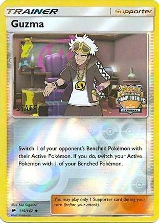 Guzma - 115/147 (Regional Championships) [Staff] - League & Championship Cards Reverse Holofoil