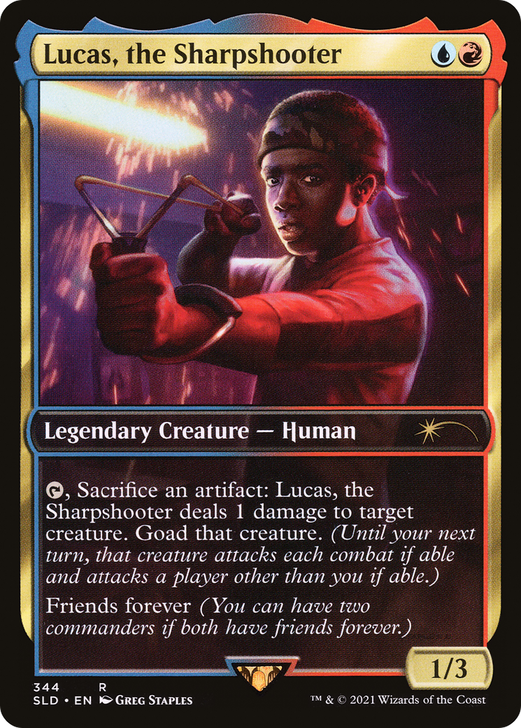 Bjorna, Nightfall Alchemist (SLD-344) - Secret Lair Drop / Lucas, the Sharpshooter Foil