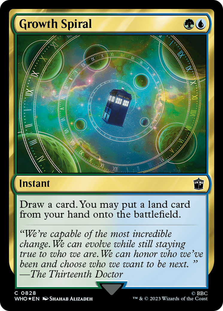 Growth Spiral (Surge Foil) (WHO-828) - Doctor Who Foil