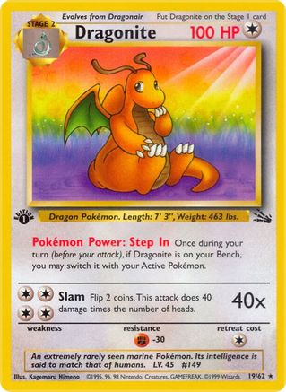 Dragonite (19) 19/62 - Fossil Unlimited