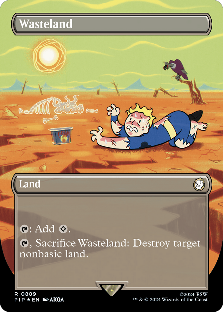 Wasteland (Borderless) (Surge Foil) (PIP-889) - Fallout (Borderless) Foil
