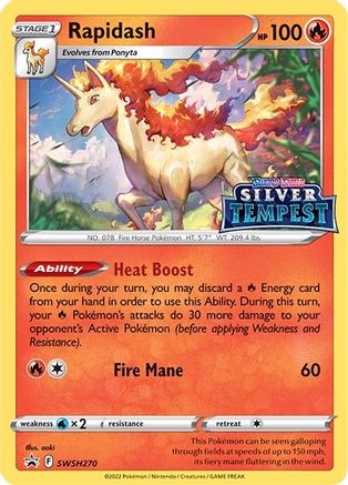 Rapidash - SWSH270 (Prerelease) SWSH270/307 - SWSH Sword & Shield Promo Cards Holofoil
