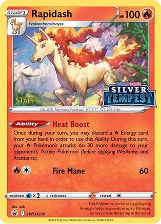 Rapidash - SWSH270 (Prerelease) [STAFF] - SWSH Sword & Shield Promo Cards Holofoil