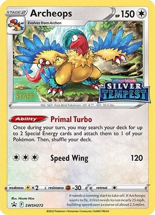 Archeops - SWSH272 (Prerelease) [STAFF] - SWSH Sword & Shield Promo Cards Holofoil