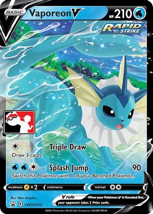 Vaporeon V - Prize Pack Series Cards Holofoil