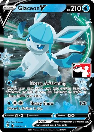 Glaceon V - Prize Pack Series Cards Holofoil