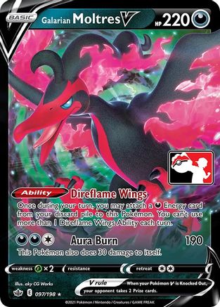 Galarian Moltres V - Prize Pack Series Cards Holofoil