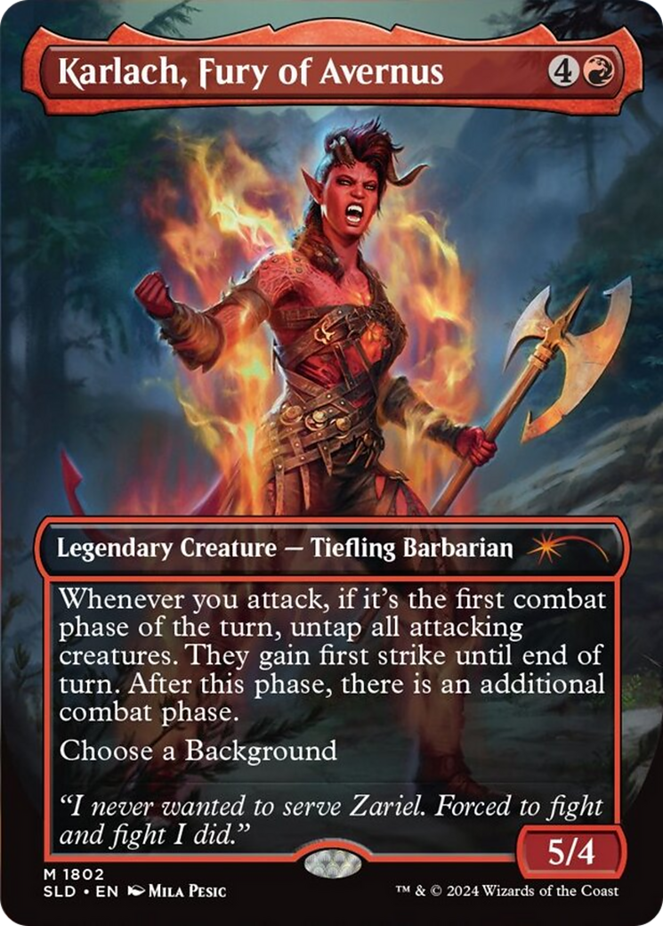 Karlach, Fury of Avernus (SLD-1802) - Secret Lair Drop (Borderless)