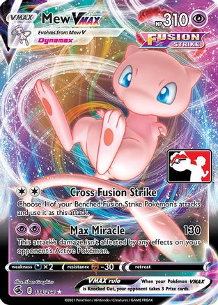 Mew VMAX - Prize Pack Series Cards Holofoil