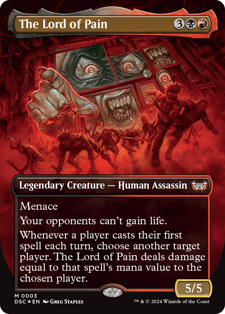 The Lord of Pain (Borderless) (DSC-003) - Duskmourn: House of Horror Commander (Borderless) Foil